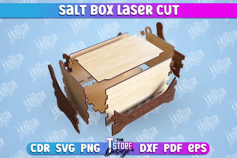 Salt Box Dxf Salt Box Laser Cut Bundle | Kitchen Items | Storage Box | Salt Sugar ...