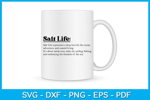 Salt Life Words SVG PNG PDF Cut File SVG Creativedesigntee 