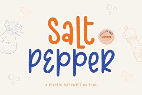 Salt Pepper - Handwriting Font Font AnningArts Design 
