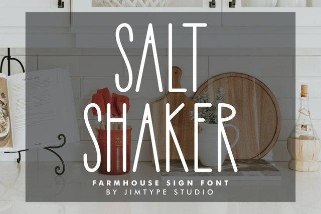 Salt Shaker Font| Farmhouse Font | Tall and Skinny Font Font Jimtype Studio 
