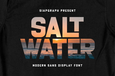 Salt Water - Summer Sans Serif Font Font Masyafi Studio 