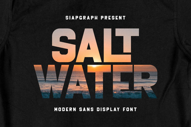 Salt Water - Summer Sans Serif Font Font Masyafi Studio 