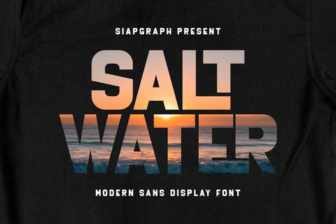Salt Water - Summer Sans Serif Font Font Masyafi Studio 