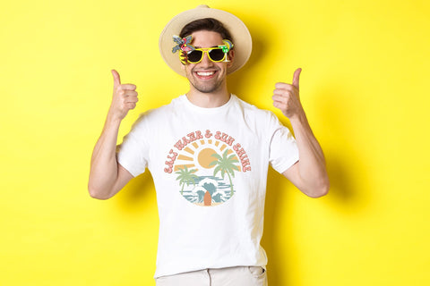 Salt Water & Sunshine | Retro Summer Sublimation Sublimation CraftLabSVG 