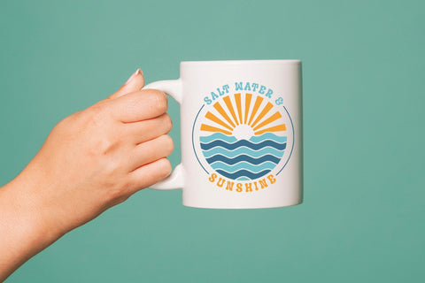 Salt Water & Sunshine - Retro Summer SVG SVG CraftLabSVG 
