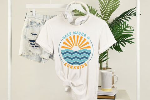 Salt Water & Sunshine - Retro Summer SVG SVG CraftLabSVG 
