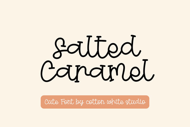 Salted Caramel Font Cotton White Studio 