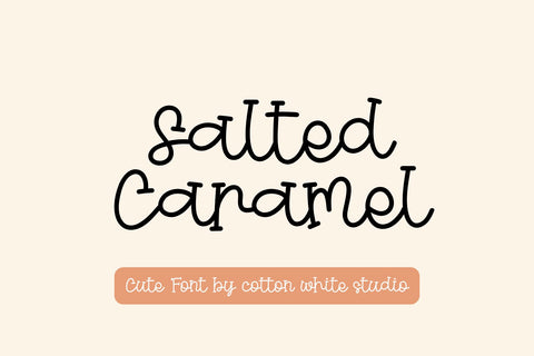Salted Caramel Font Cotton White Studio 