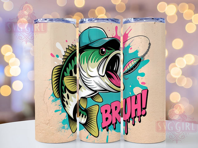 Saltwater Fishing Ocean Tumbler, Beach Fishing Gift, Ocean Fishing Wrap, Saltwater Angler Gift, Fishing Sublimation, Bruh Tumbler Design, Fisherman Gift Sublimation SvggirlplusArt 