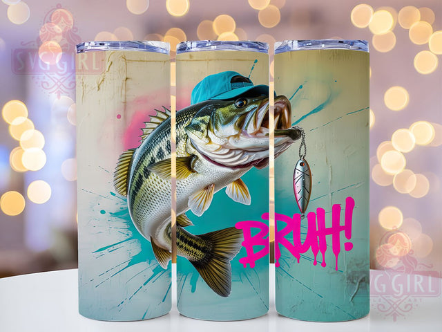 Saltwater Fishing Ocean Tumbler, Beach Fishing Gift, Ocean Fishing Wrap, Saltwater Angler Gift, Fishing Sublimation, Bruh Tumbler Design, Fisherman Gift Sublimation SvggirlplusArt 