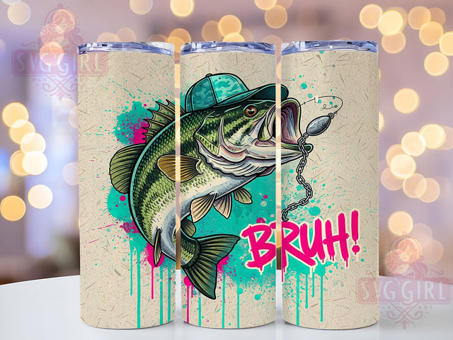 Saltwater Fishing Ocean Tumbler, Beach Fishing Gift, Ocean Fishing Wrap, Saltwater Angler Gift, Fishing Sublimation, Bruh Tumbler Design, Fisherman Gift Sublimation SvggirlplusArt 