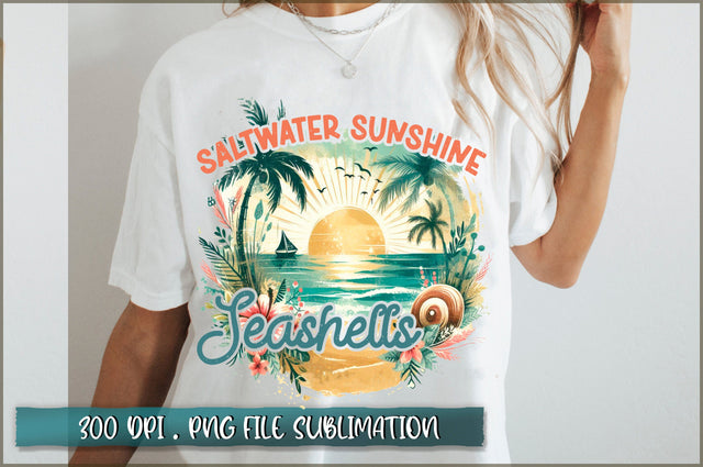 Saltwater seashells sunshine Sublimation Sublimation Shetara Begum 