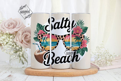 Salty Beach 20oz Tumbler Design Sublimation sassyprint 