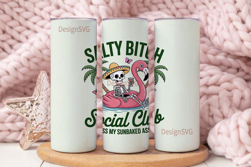 Salty Bitch Social Club 20oz Tumbler Sublimation DesignSVG 