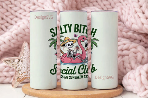 Salty Bitch Social Club 20oz Tumbler Sublimation DesignSVG 