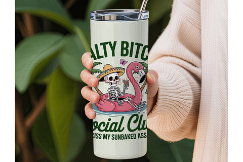 Salty Bitch Social Club 20oz Tumbler Sublimation DesignSVG 