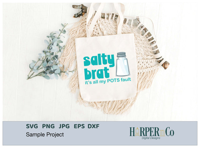 Salty Brat, Funny, POTS, SVG, Png, Dxf SVG HarperNCo 