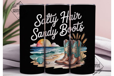 Salty Hair Sandy Boots 20oz Tumbler Sublimation sassyprint 