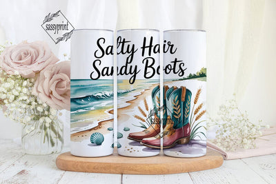 Salty Hair Sandy Boots 20oz Tumbler Sublimation sassyprint 
