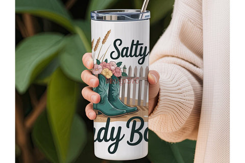 Salty Hair Sandy Boots 20oz Tumbler Wrap Sublimation DesignSVG 