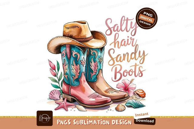 Salty Hair Sandy Boots Sublimation Png Sublimation Designangry 