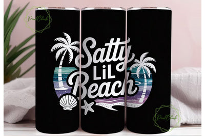 Salty Lil Beach 20oz Tumbler Wrap Sublimation PixelChick 