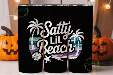 Salty Lil Beach 20oz Tumbler Wrap Sublimation PixelChick 