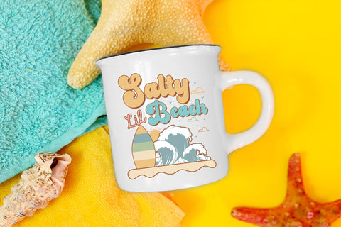 Salty Lil Beach - Retro Summer Sublimation Sublimation CraftLabSVG 