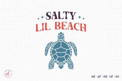 Salty Lil Beach - Retro Summer SVG SVG CraftLabSVG 