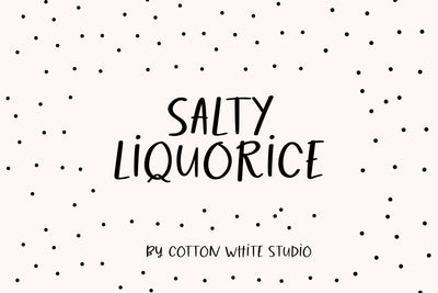 Salty Liquorice Font Font Cotton White Studio 
