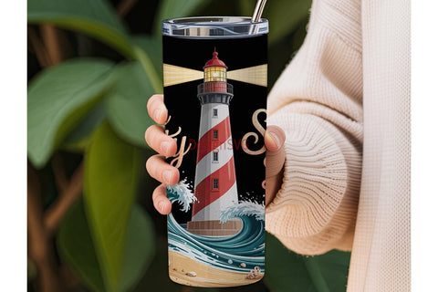 Salty Lit Lighthouse 20oz Tumbler Wrap Sublimation DesignSVG 