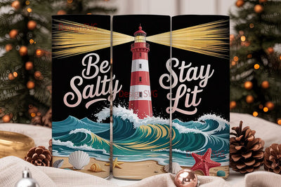 Salty Lit Lighthouse 20oz Tumbler Wrap Sublimation DesignSVG 