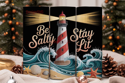 Salty Lit Lighthouse 20oz Tumbler Wrap Sublimation DesignSVG 