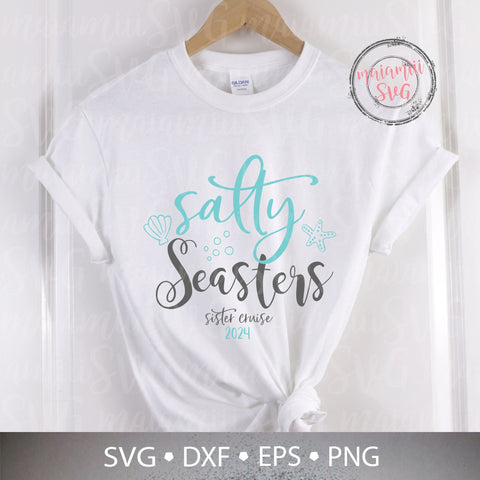 Salty Seasters Svg, Funny Svg, Summer Cruise Svg, Beach Svg, Vacation Svg, Sister Cruise Svg, Summer Shirt Design SVG MaiamiiiSVG 