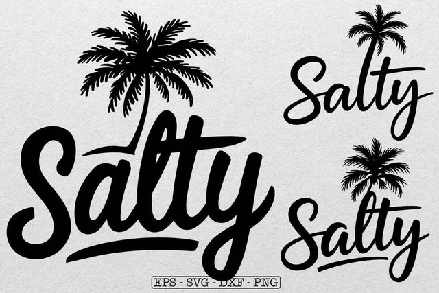 Salty SVG, Trendy Summer SVG, Salty Summer svg, Beach svg, Palm summer svg, Summer Vibes png SVG DesignDestine 