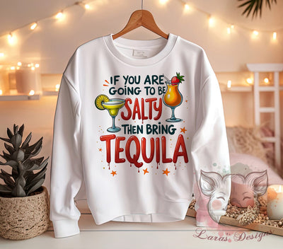 Salty Tequila PNG, Funny Quote, Sublimation Design, Digital Download, Party Decor, Cocktail Lover, Humor Graphic, Drinking Gift Sublimation Lara' s Designs 