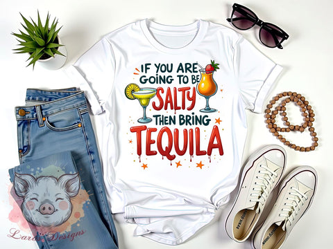Salty Tequila PNG, Funny Quote, Sublimation Design, Digital Download, Party Decor, Cocktail Lover, Humor Graphic, Drinking Gift Sublimation Lara' s Designs 