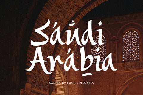 Saltza – A Decorative Handcrafted Font Font Four Lines Std. 