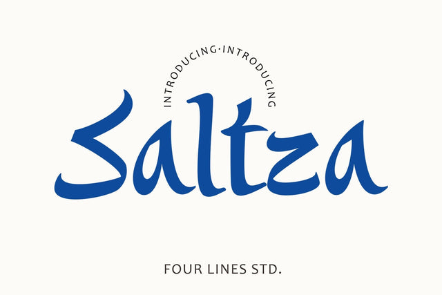 Saltza – A Decorative Handcrafted Font Font Four Lines Std. 