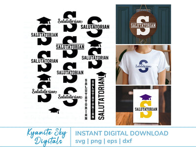 Salutatorian SVG Bundle vol.3 graduation cut files clipart SVG Kyanite Sky Digitals 