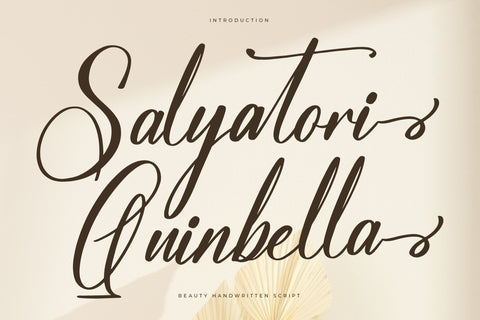 Salyatori Quinbella - Beauty Handwritten Script Font Letterena Studios 