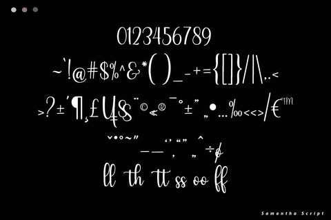 Samantha Script Font muhammadzeky 