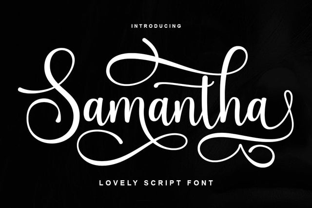 Samantha Script Font muhammadzeky 