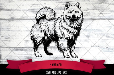 Samoyed SVG, Dog SVG, Logo - Digital Download with Commercial License for Cricut, Silhouette, Scan N Cut Crafting SVG Loveleen Kaur 