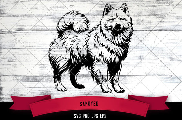 Samoyed SVG, Dog SVG, Logo - Digital Download with Commercial License for Cricut, Silhouette, Scan N Cut Crafting SVG Loveleen Kaur 
