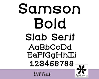 Samson Font Script Samson Bold Slab Serif Font - So Fontsy
