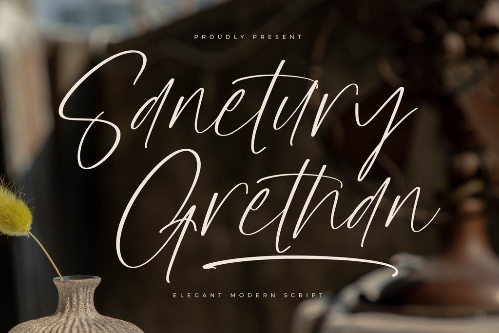 Sanetury Grethan - Elegant Modern Script - So Fontsy