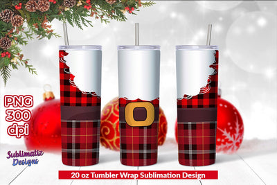 Santa 20 oz Skinny Tumbler Wrap | Christmas Tumbler Wrap Sublimation Design Sublimation Sublimatiz Designs 
