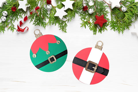 Santa and Elf Suit Ornaments SVG Duo SVG Risa Rocks It 
