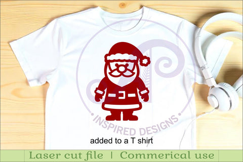 Santa and Mrs Claus shape silhouette Christmas laser cut SVG APInspireddesigns 